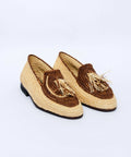 Men's Raffia Loafers in Natural & Earth Brown