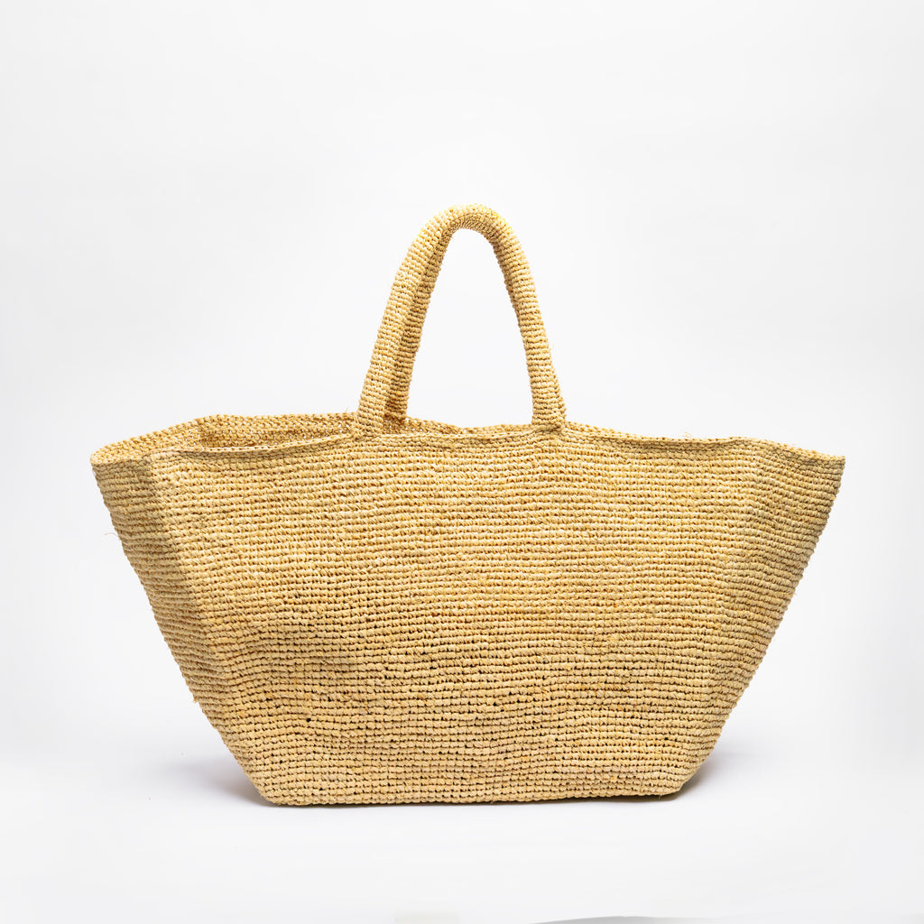 Oversized Handwoven Raffia Tote Bag