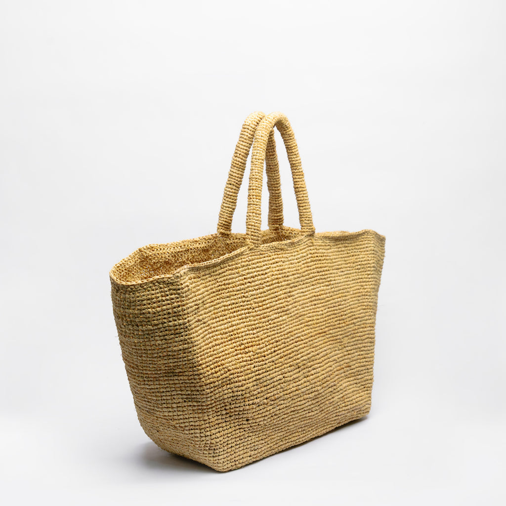 Oversized Handwoven Raffia Tote Bag