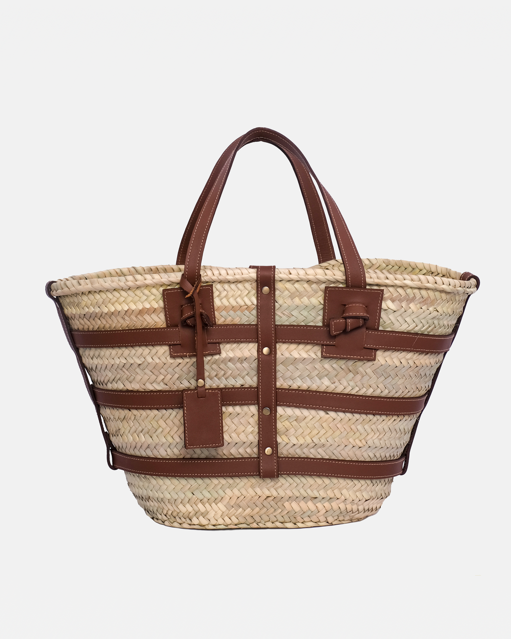 Natural Straw Band Tote