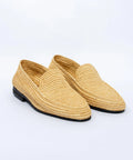 Men's Raffia Loafers in Golden Sand