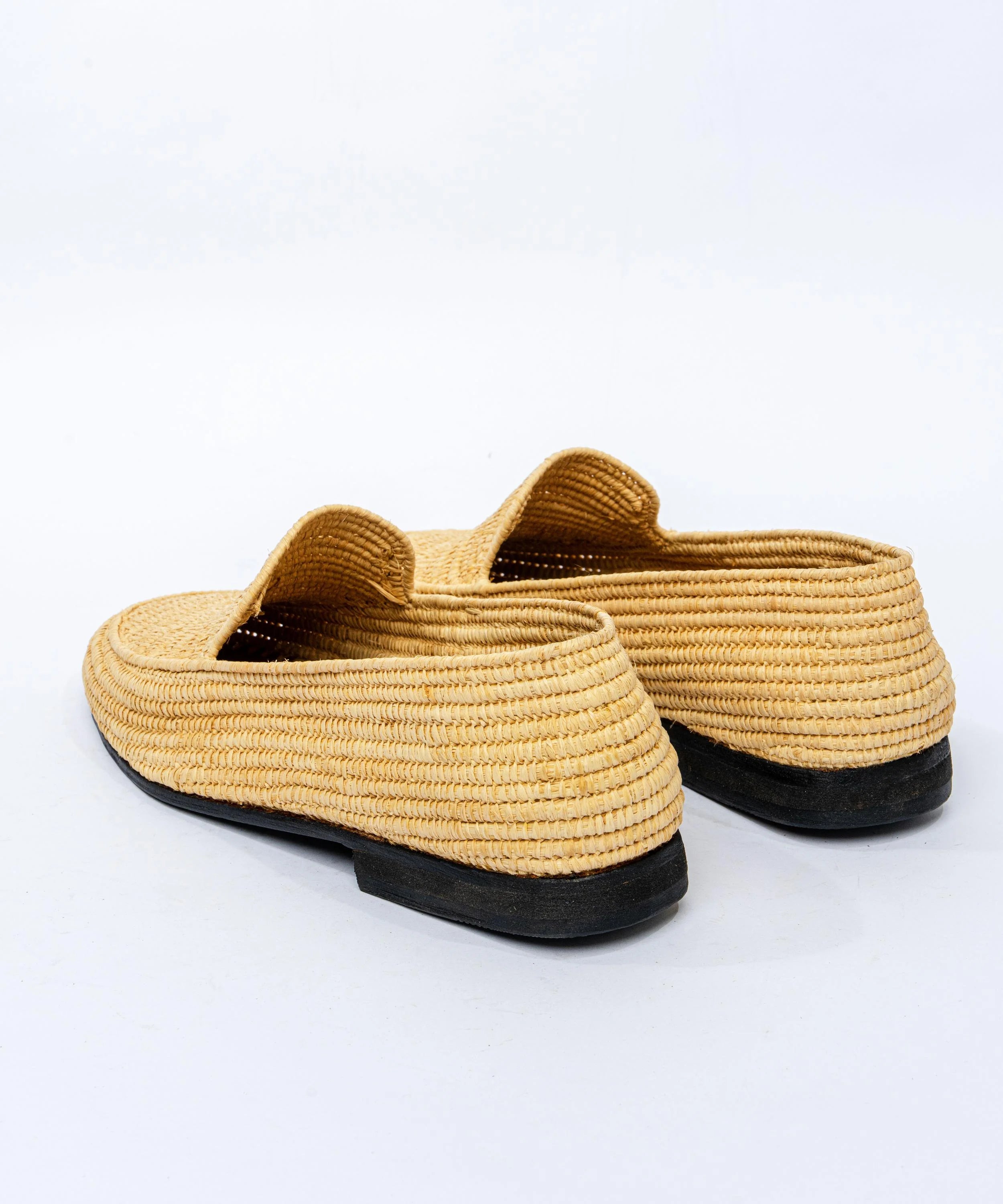 Men's Raffia Loafers in Golden Sand