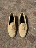 Men's Raffia Loafers in Beige