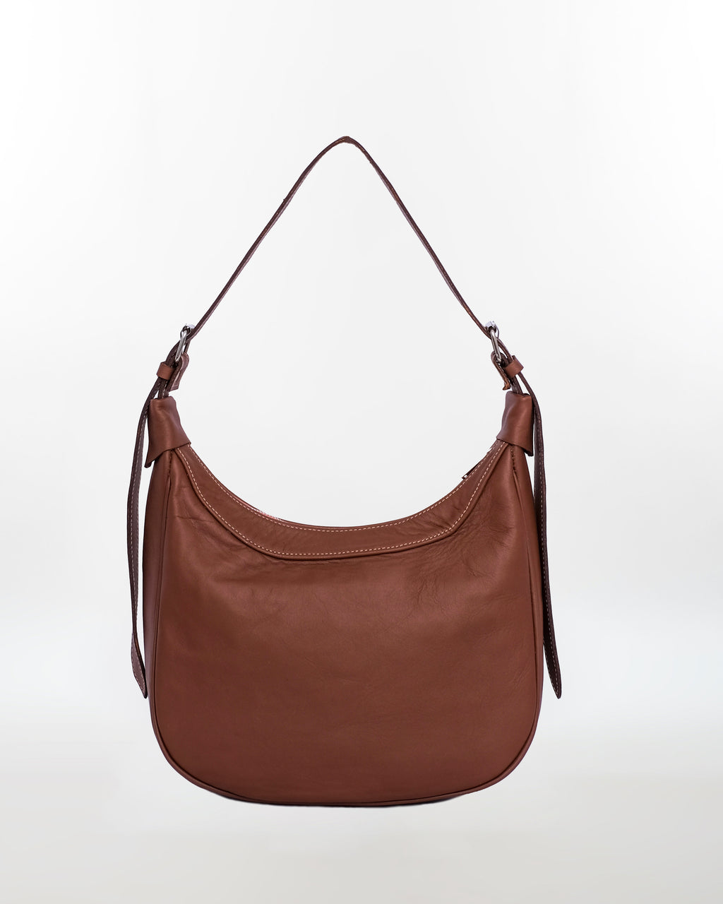 Brown Leather Hobo Bag