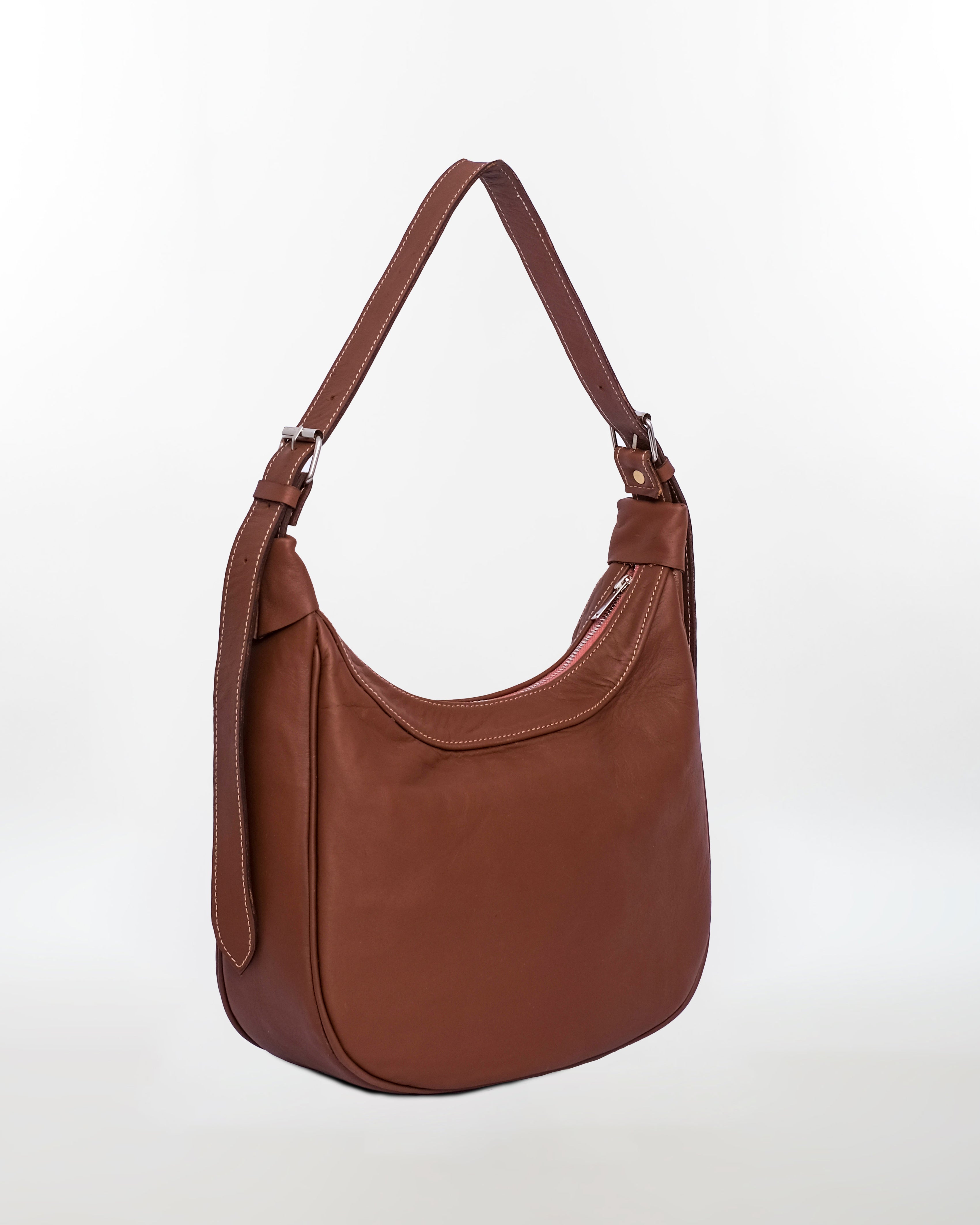 Brown Leather Hobo Bag