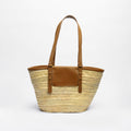 Sac cabas de poche en paille naturelle