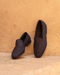 Men's Raffia Loafers in Black