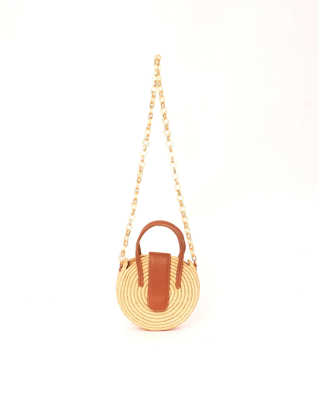Circle Raffia Handbag