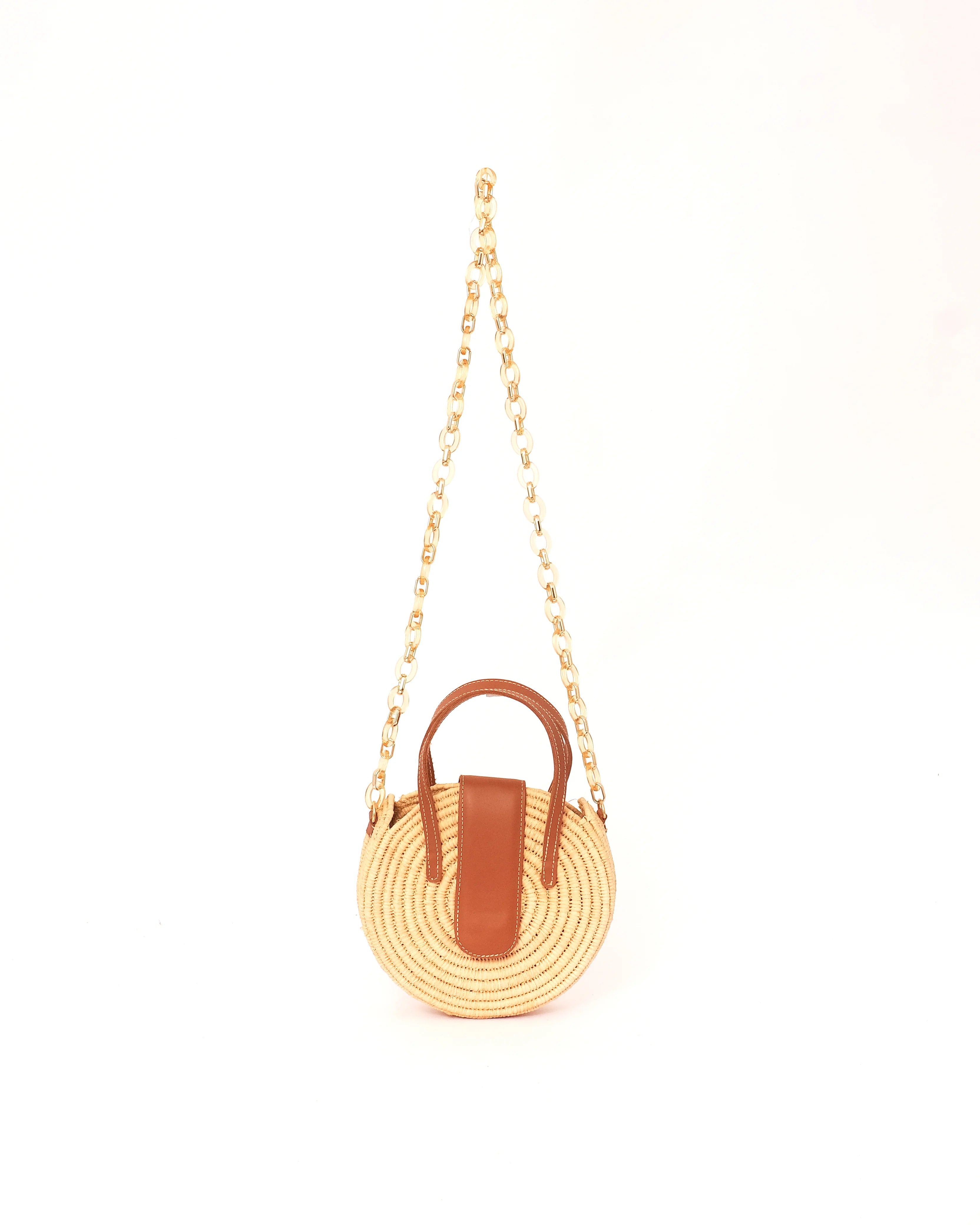 Circle Raffia Handbag