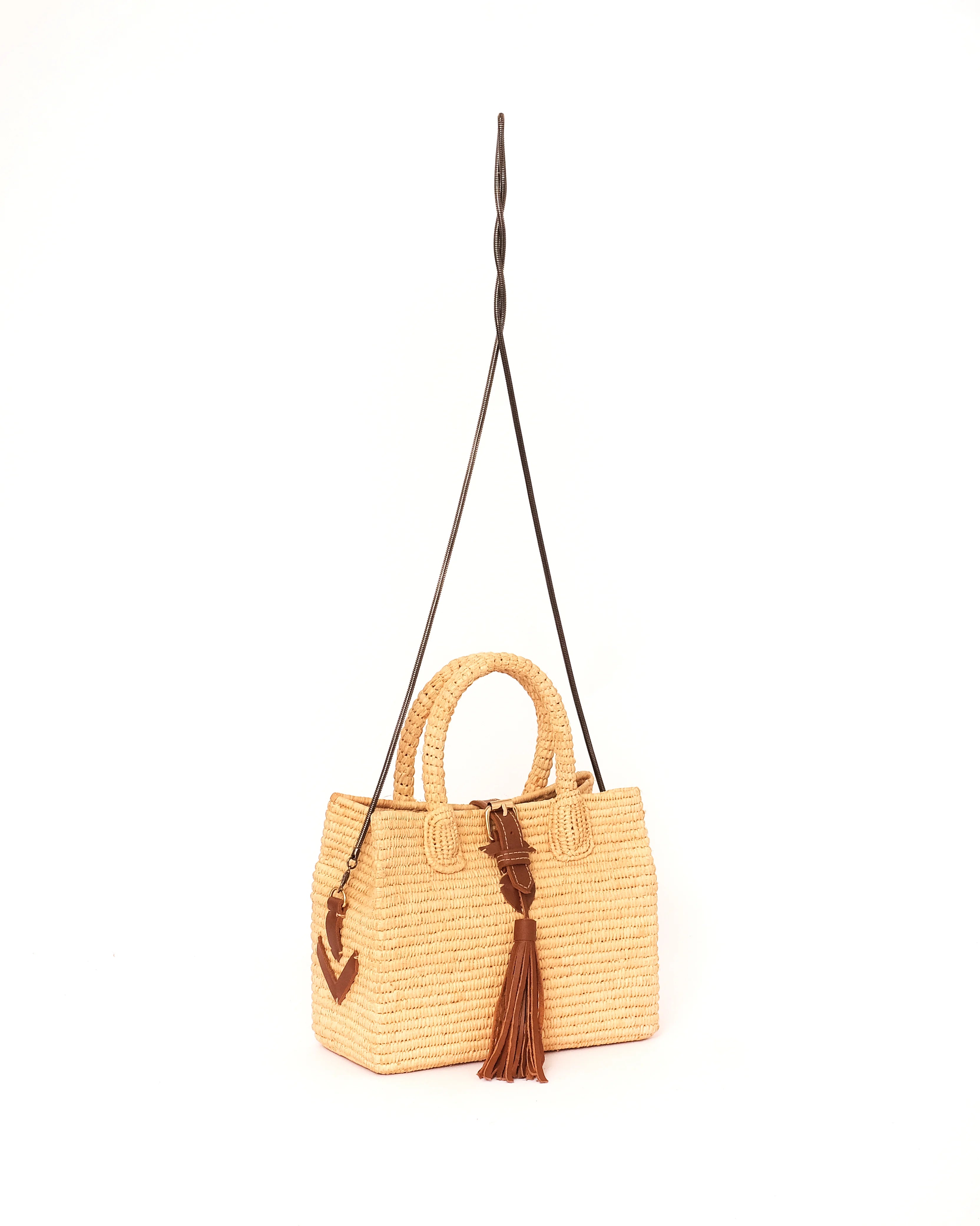 Designer Raffia Shoulder Bag