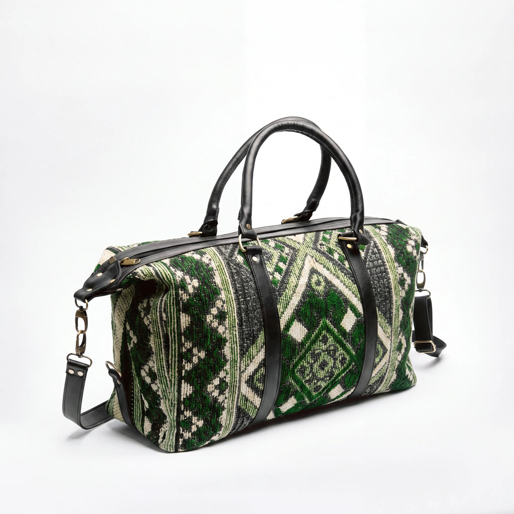 Emerald & Ivory Kilim Weekender Bag