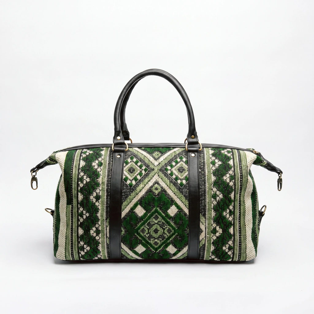 Emerald & Ivory Kilim Weekender Bag