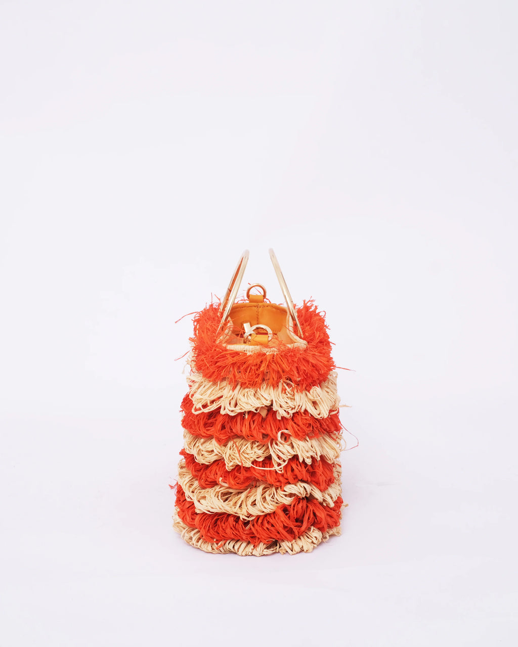 Fringe Raffia Market Basket