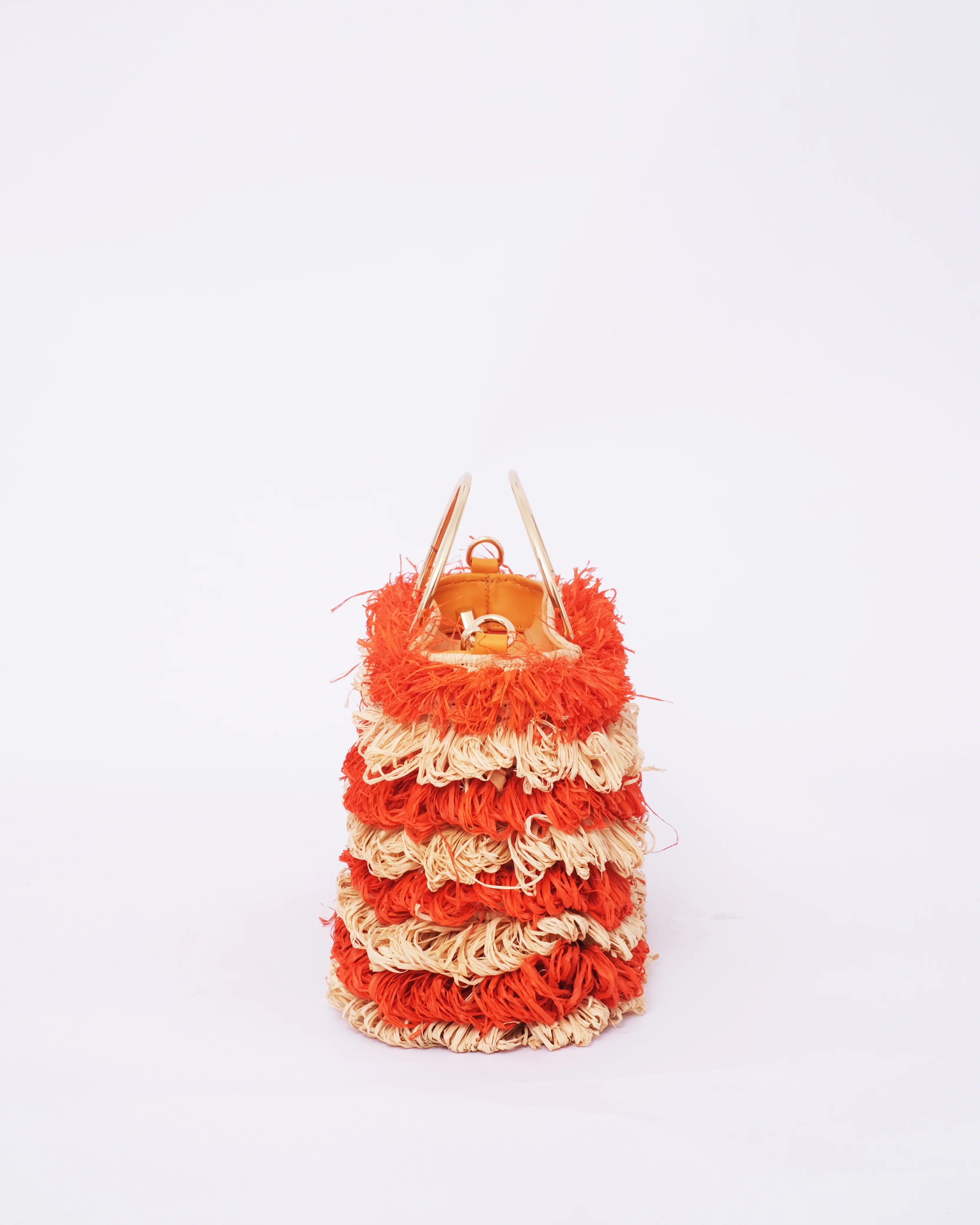 Fringe Raffia Market Basket