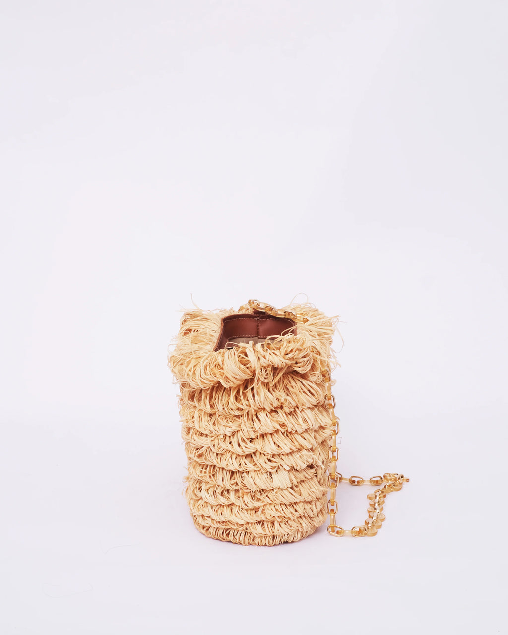 Fringed Raffia Shoulder Bag
