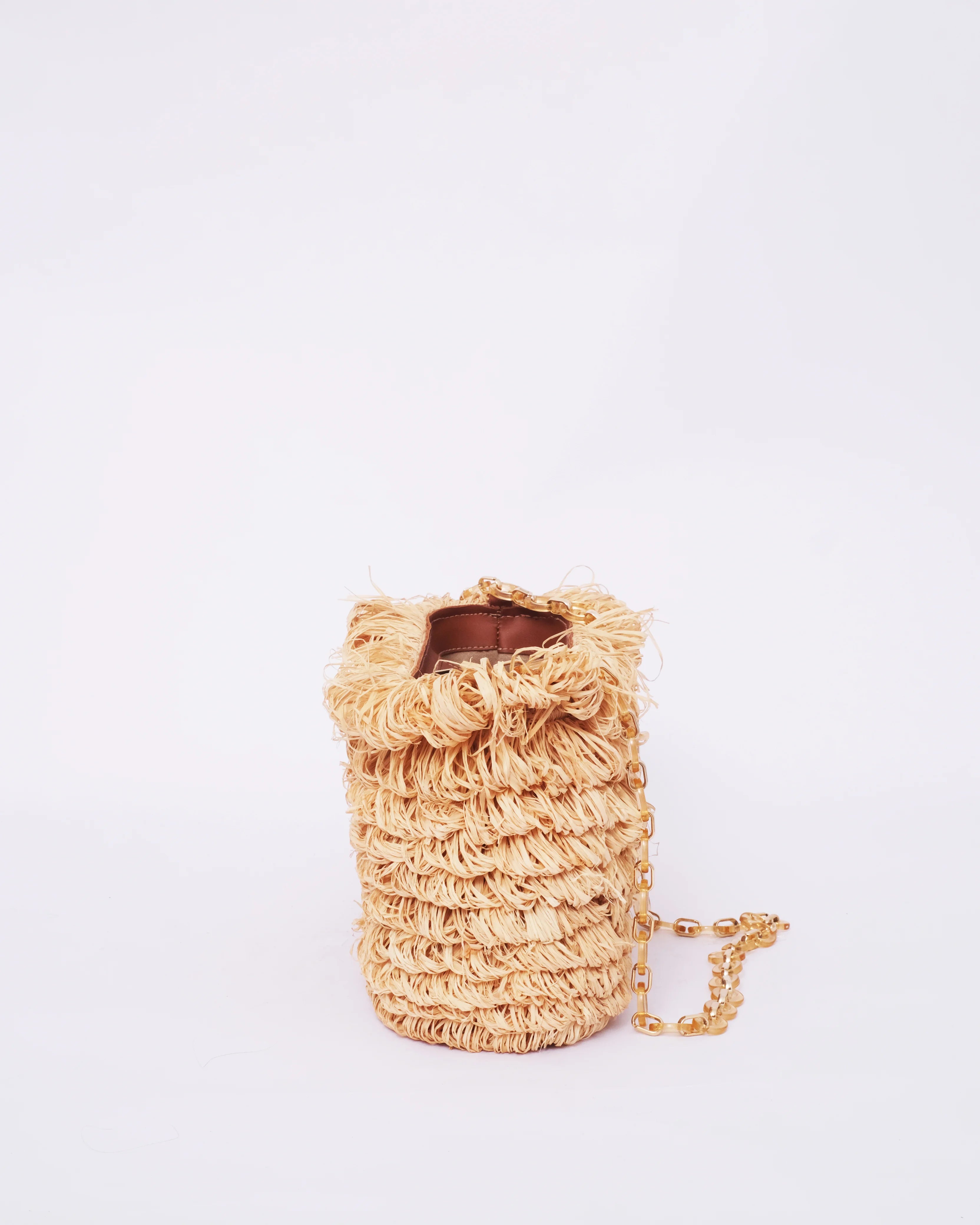 Fringed Raffia Shoulder Bag