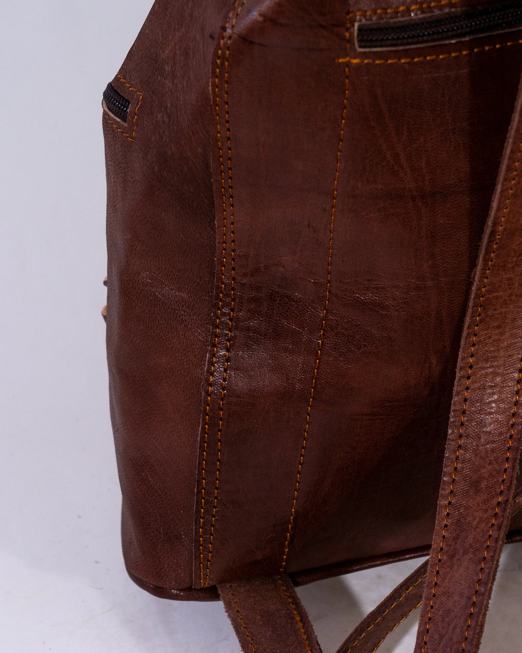 Brown Leather Backpack Bag