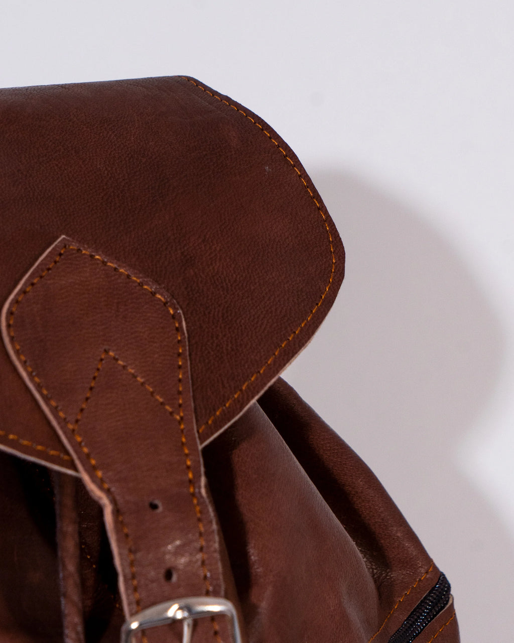Brown Leather Backpack Bag