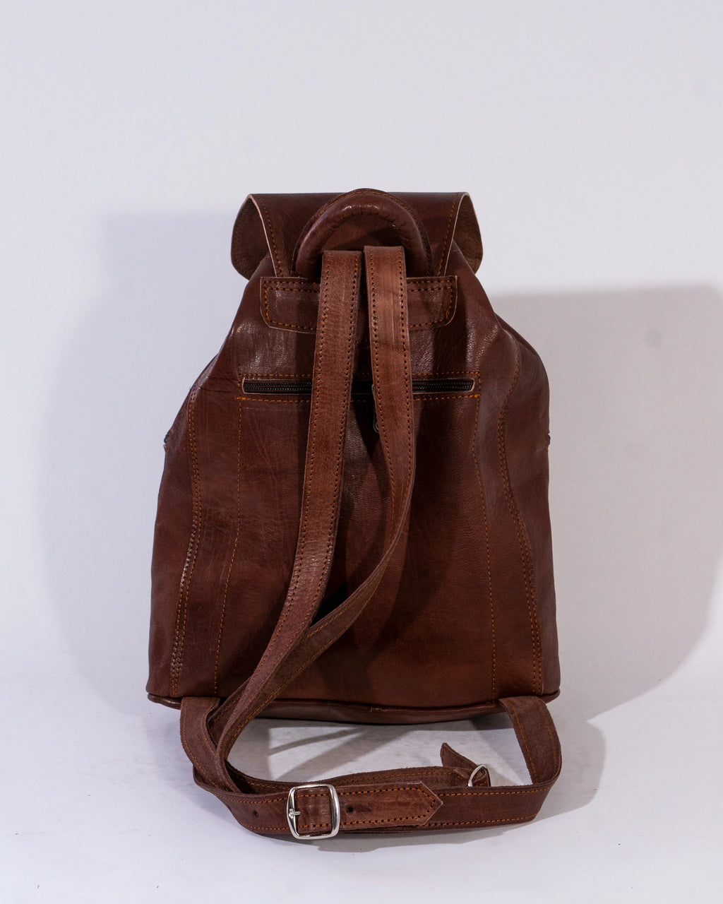 Brown Leather Backpack Bag