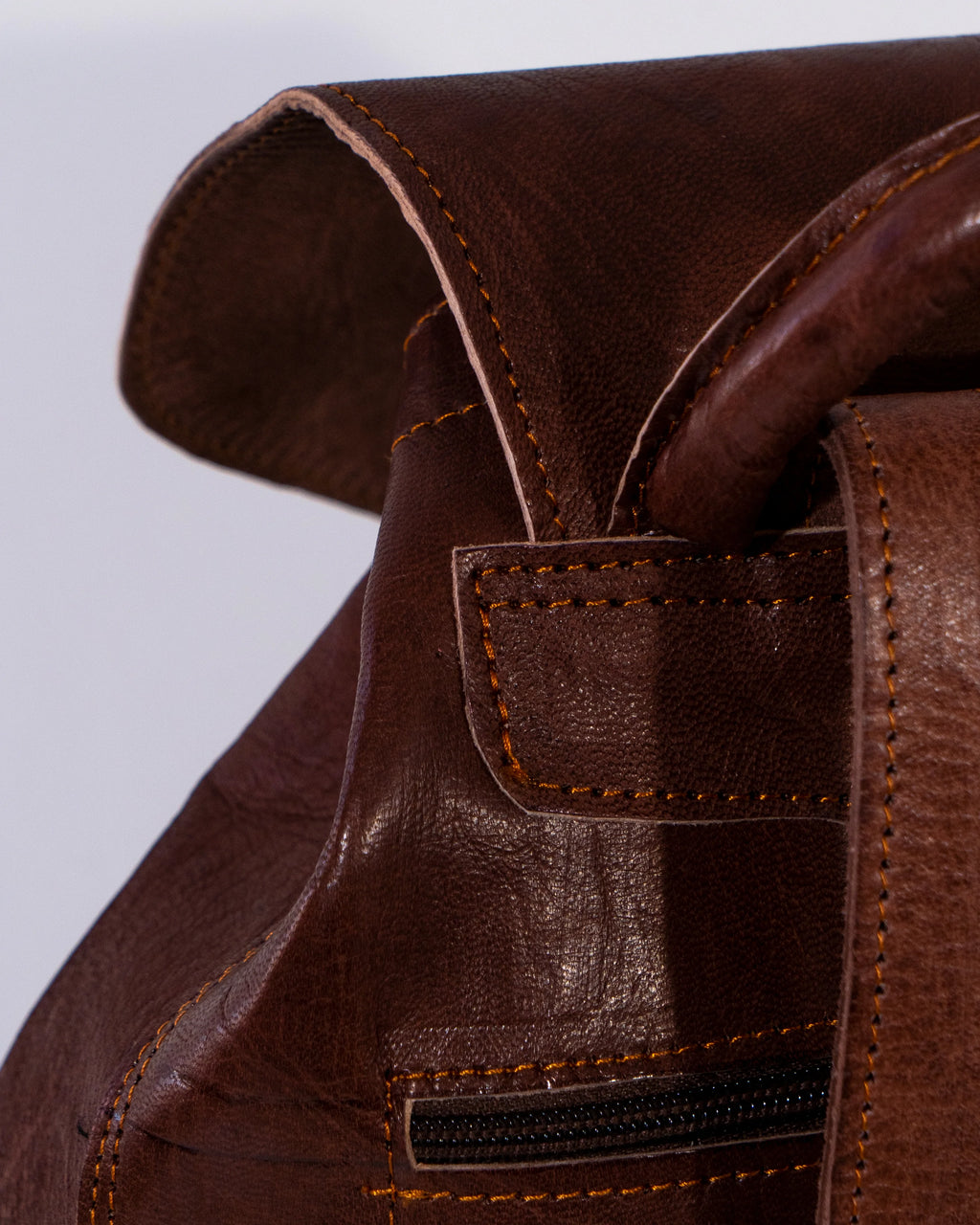 Brown Leather Backpack Bag