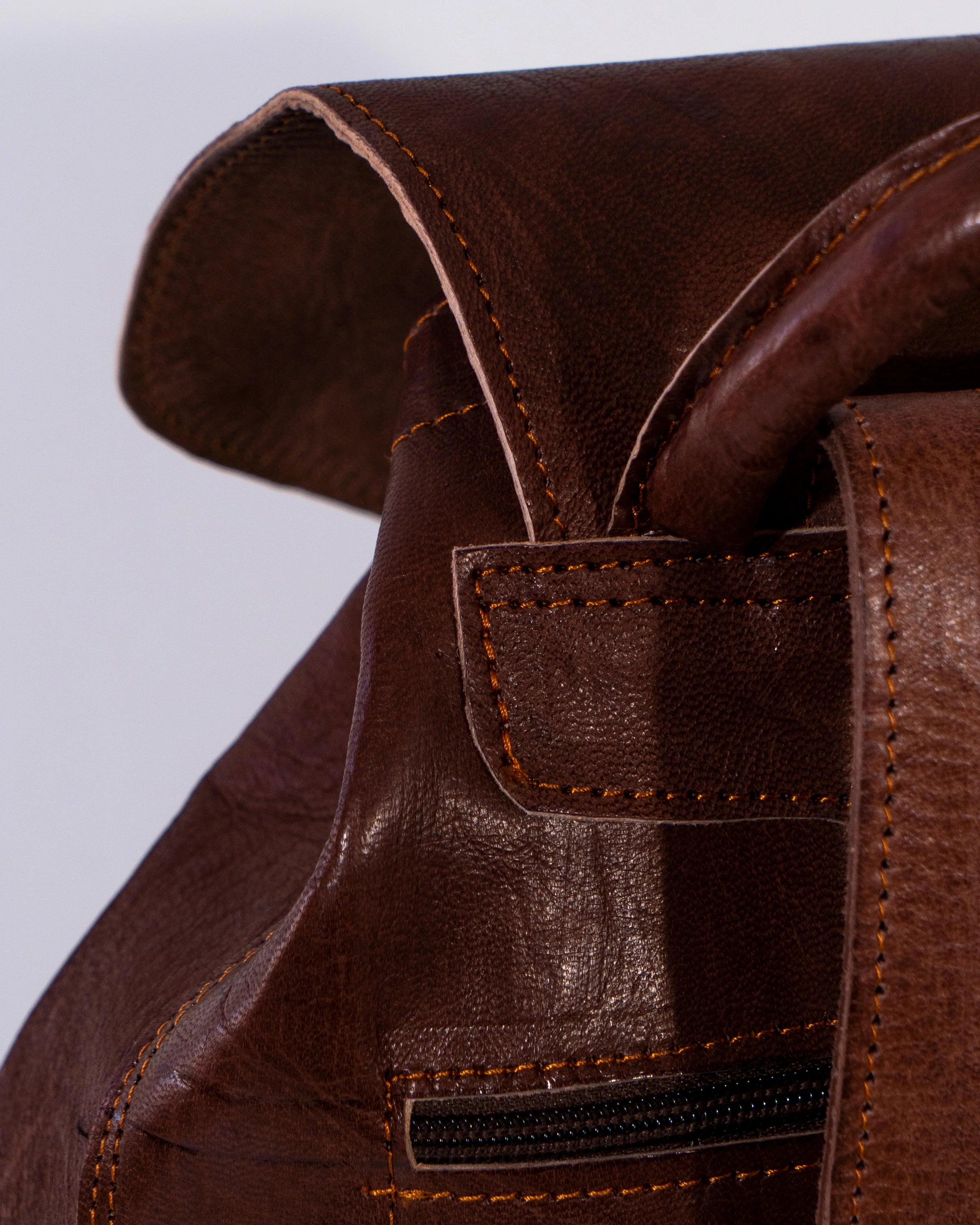 Brown Leather Backpack Bag