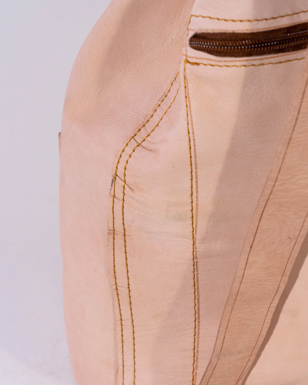 Natural Leather Backpack Bag