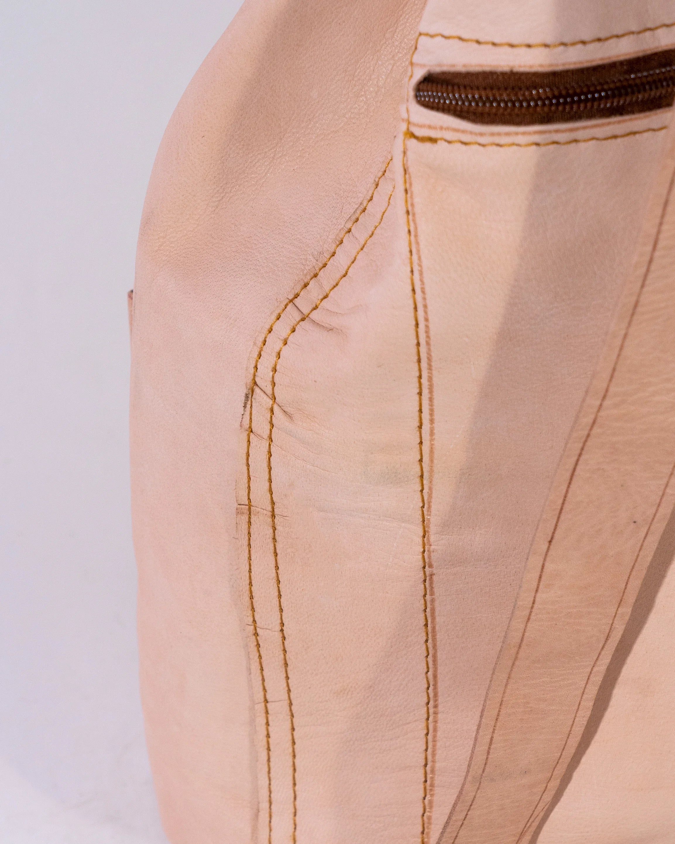 Natural Leather Backpack Bag