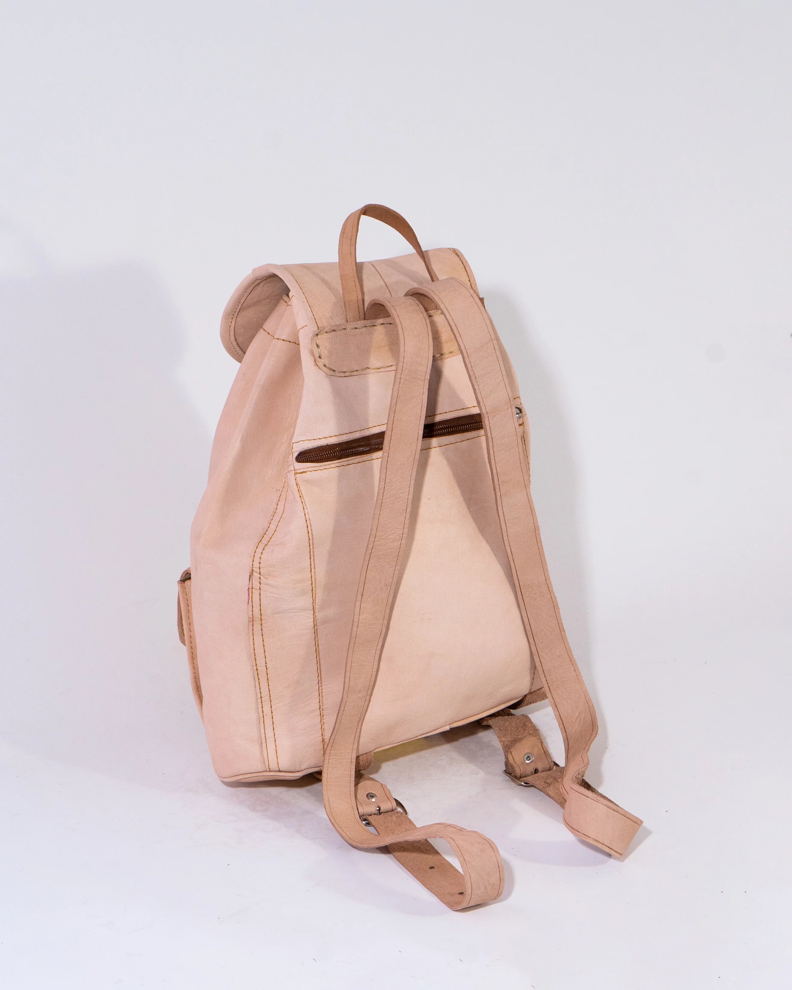 Natural Leather Backpack Bag