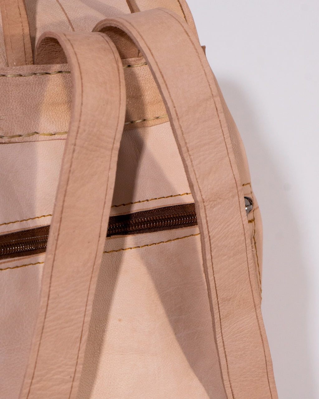 Natural Leather Backpack Bag