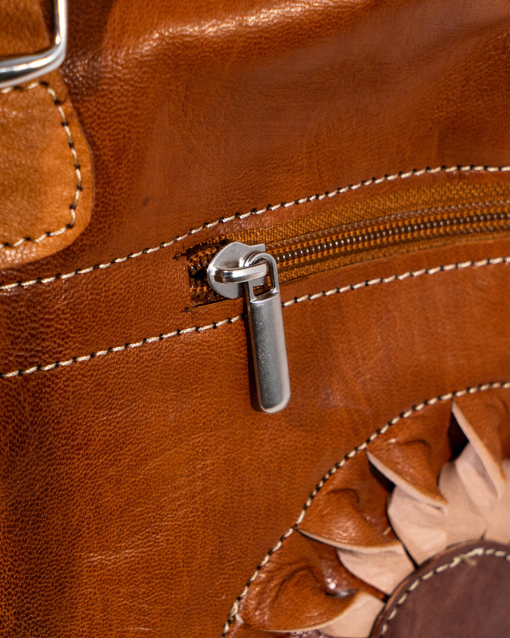Tan Leather Backpack Bag