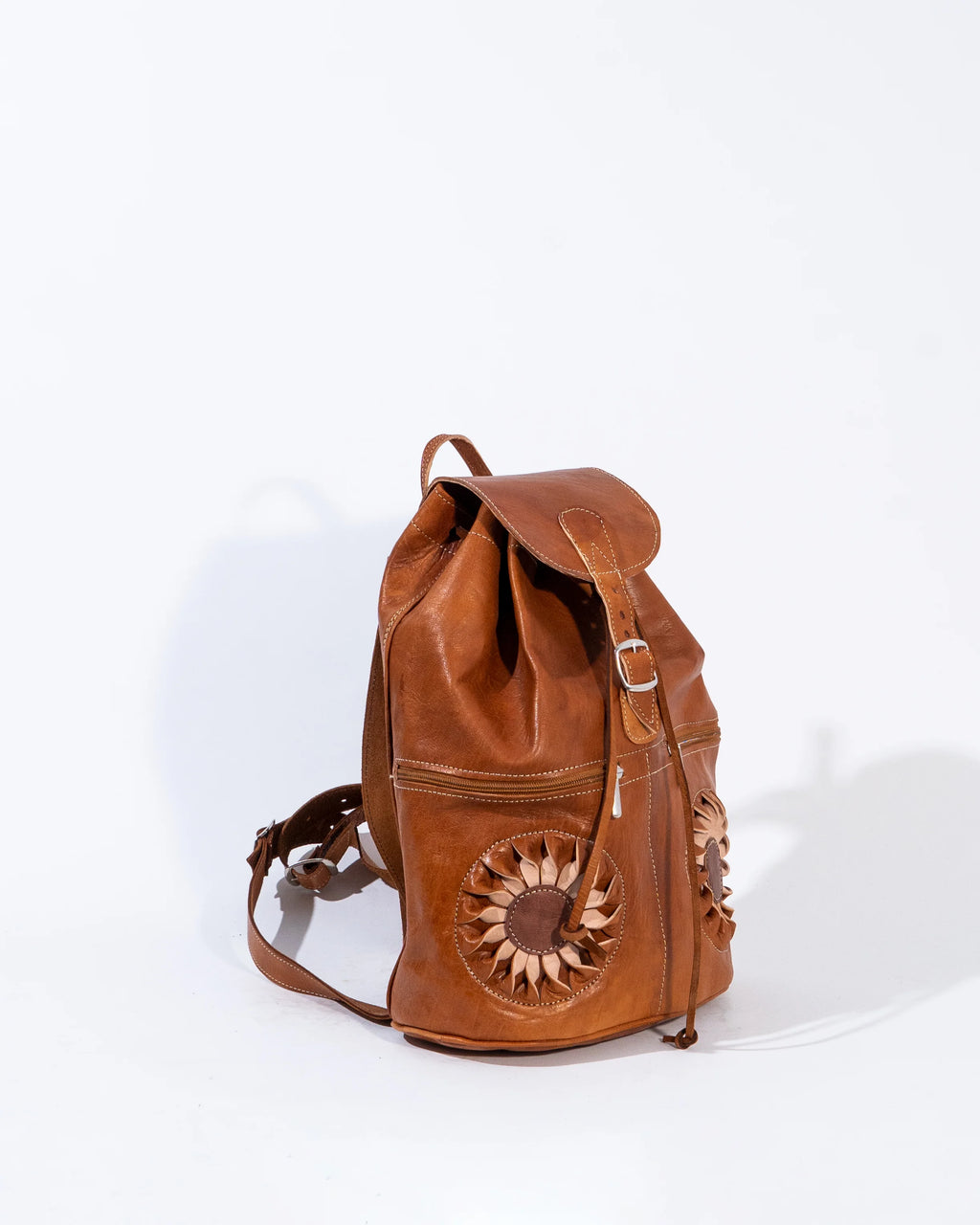 Tan Leather Backpack Bag