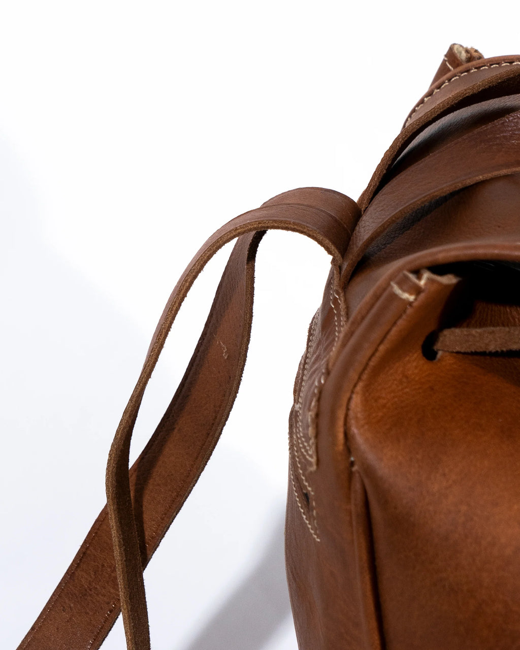 Tan Leather Large Backpack Bag