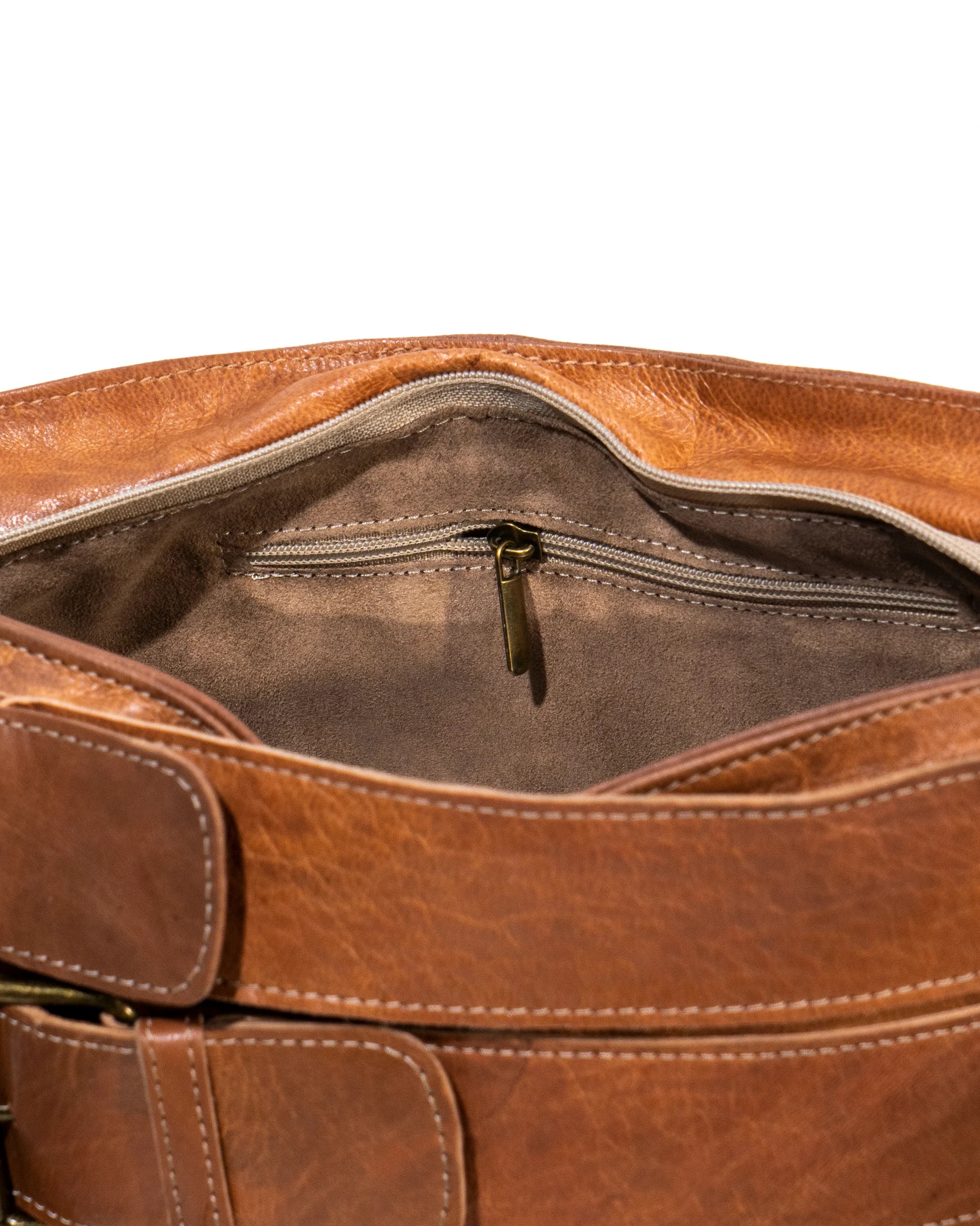 Tan Leather Bucket Bag