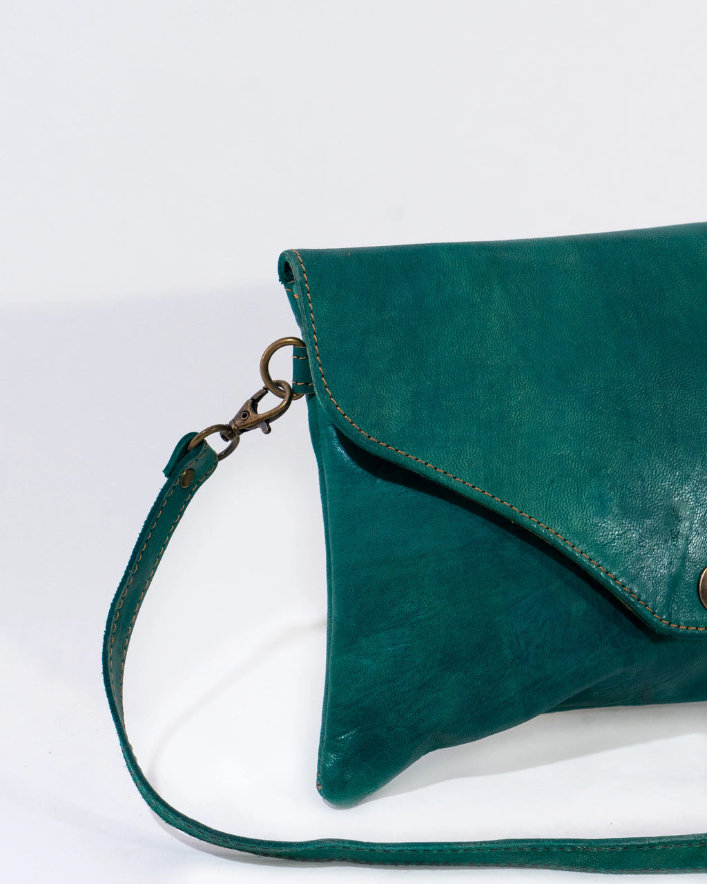 Green Leather Crossbody Bag