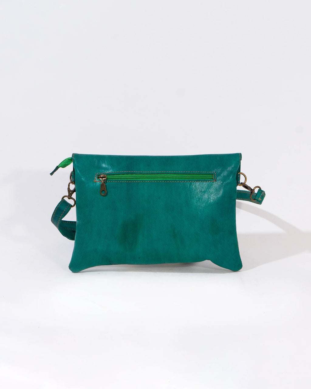 Green Leather Crossbody Bag