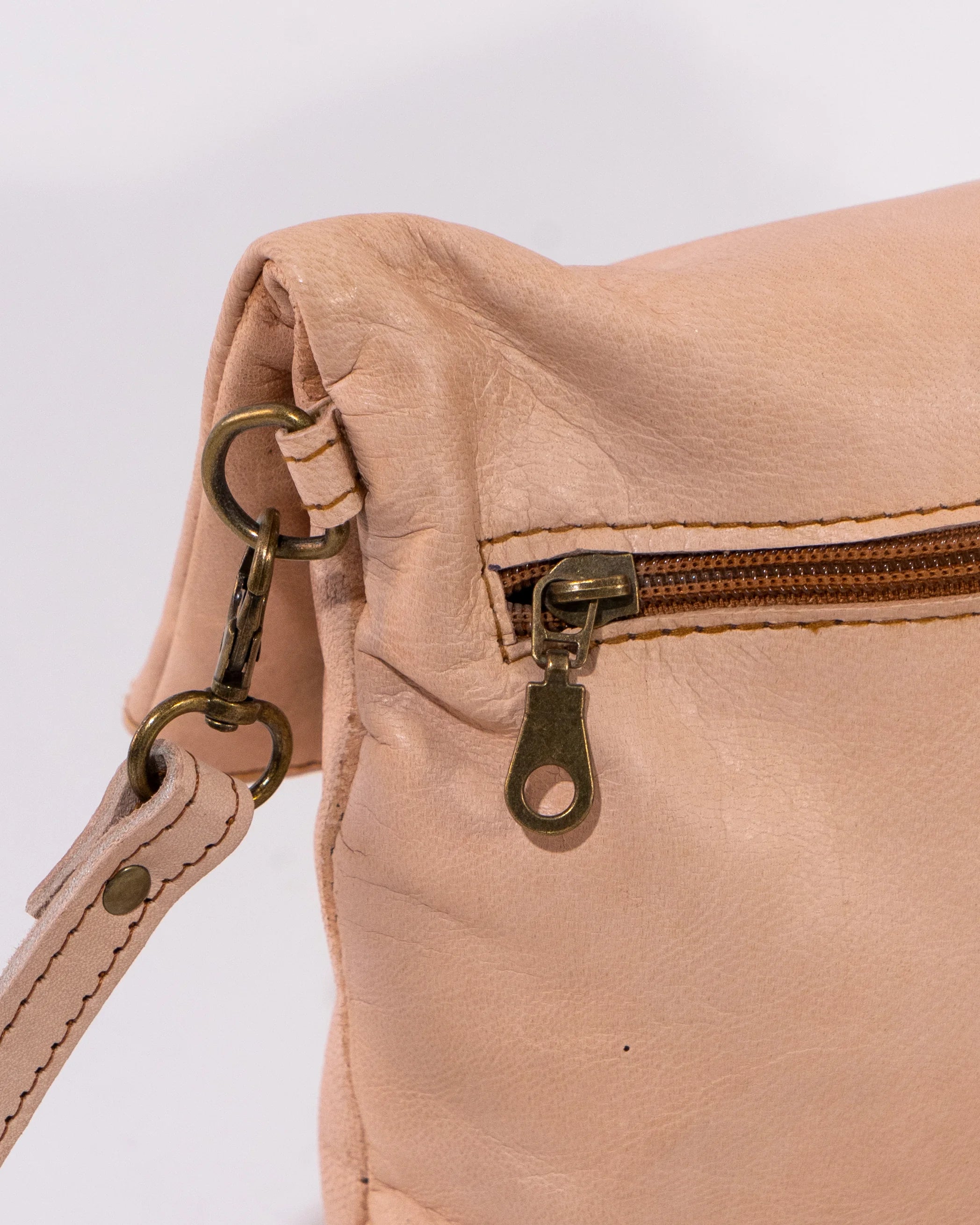 Natural Leather Soft Crossbody Bag