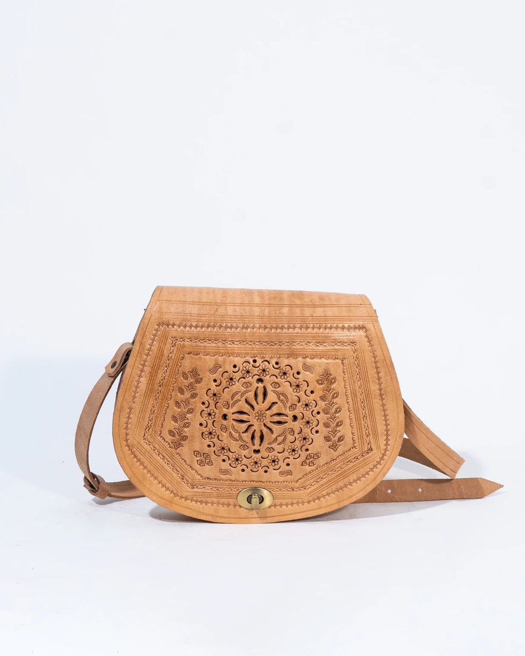 Tan Leather Crossbody Bag