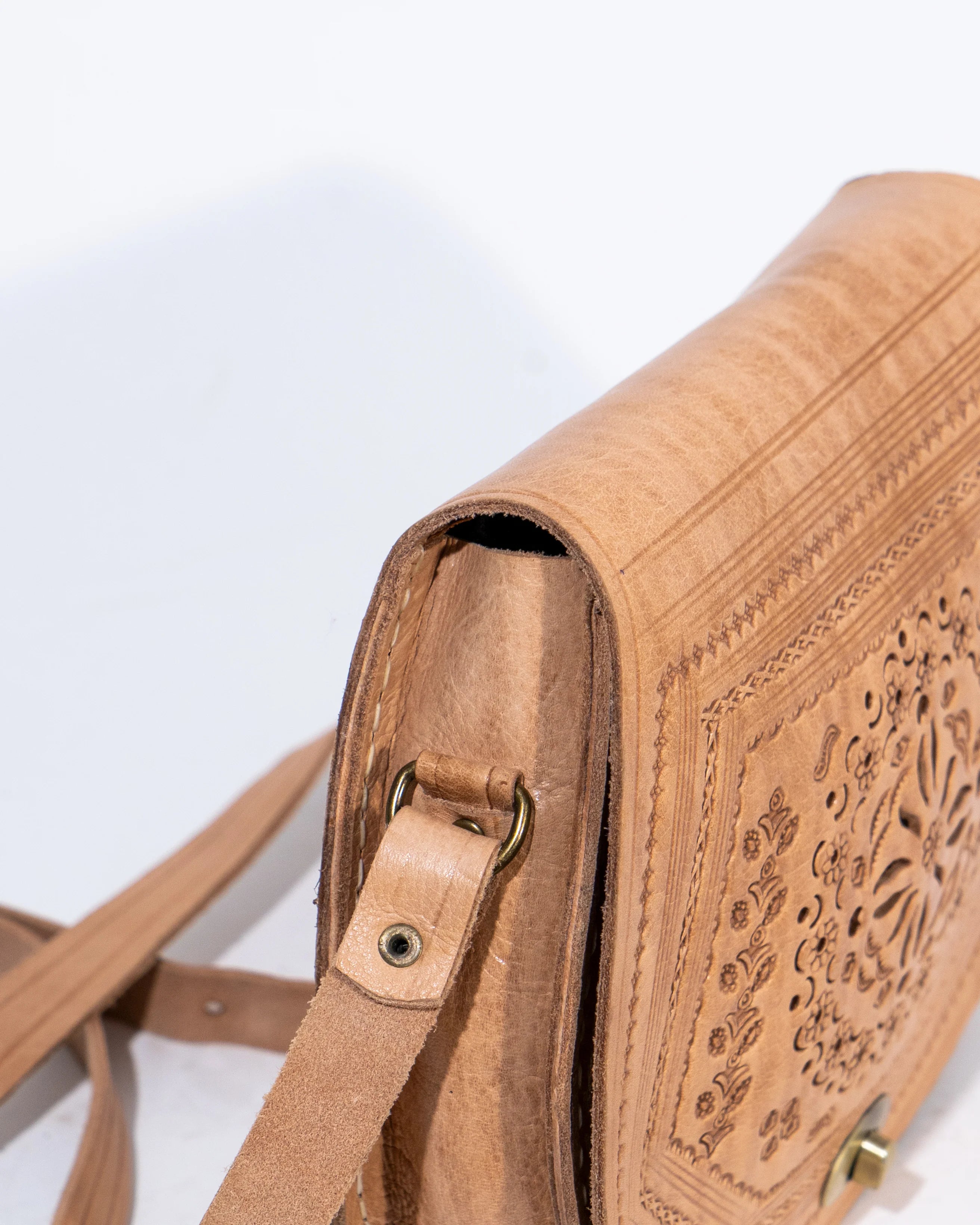 Tan Leather Crossbody Bag