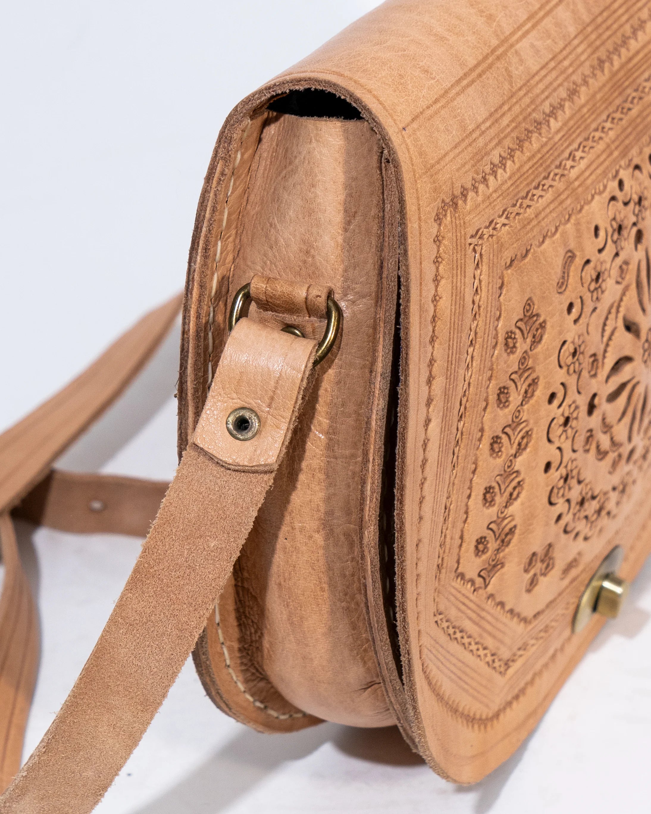 Tan Leather Crossbody Bag
