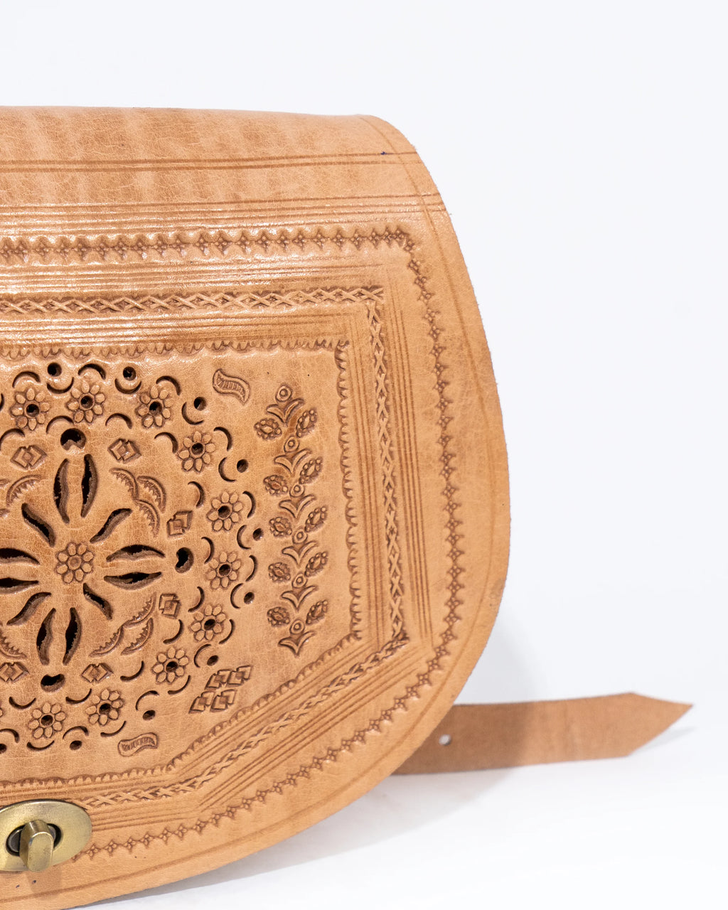 Tan Leather Crossbody Bag