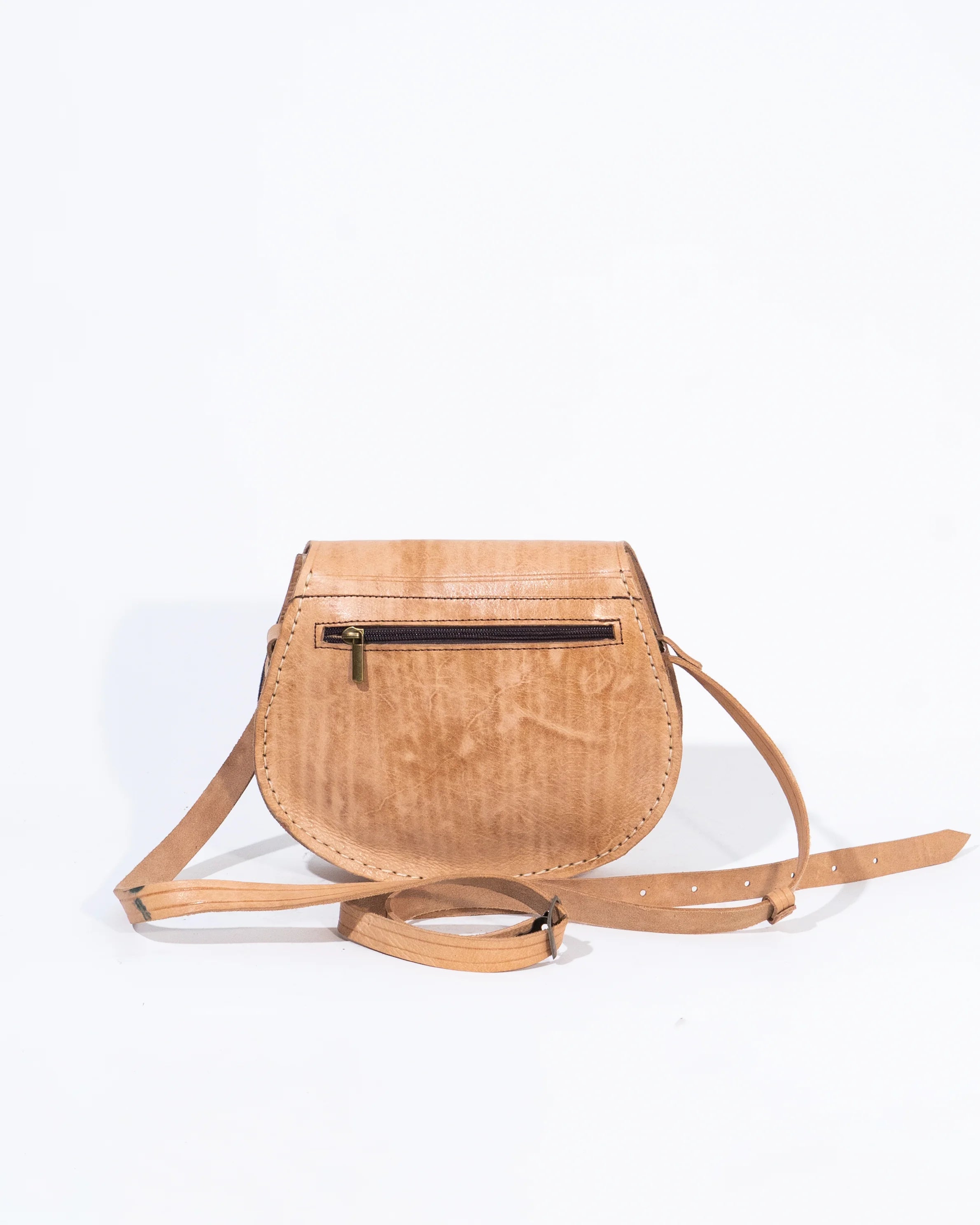 Tan Leather Crossbody Bag