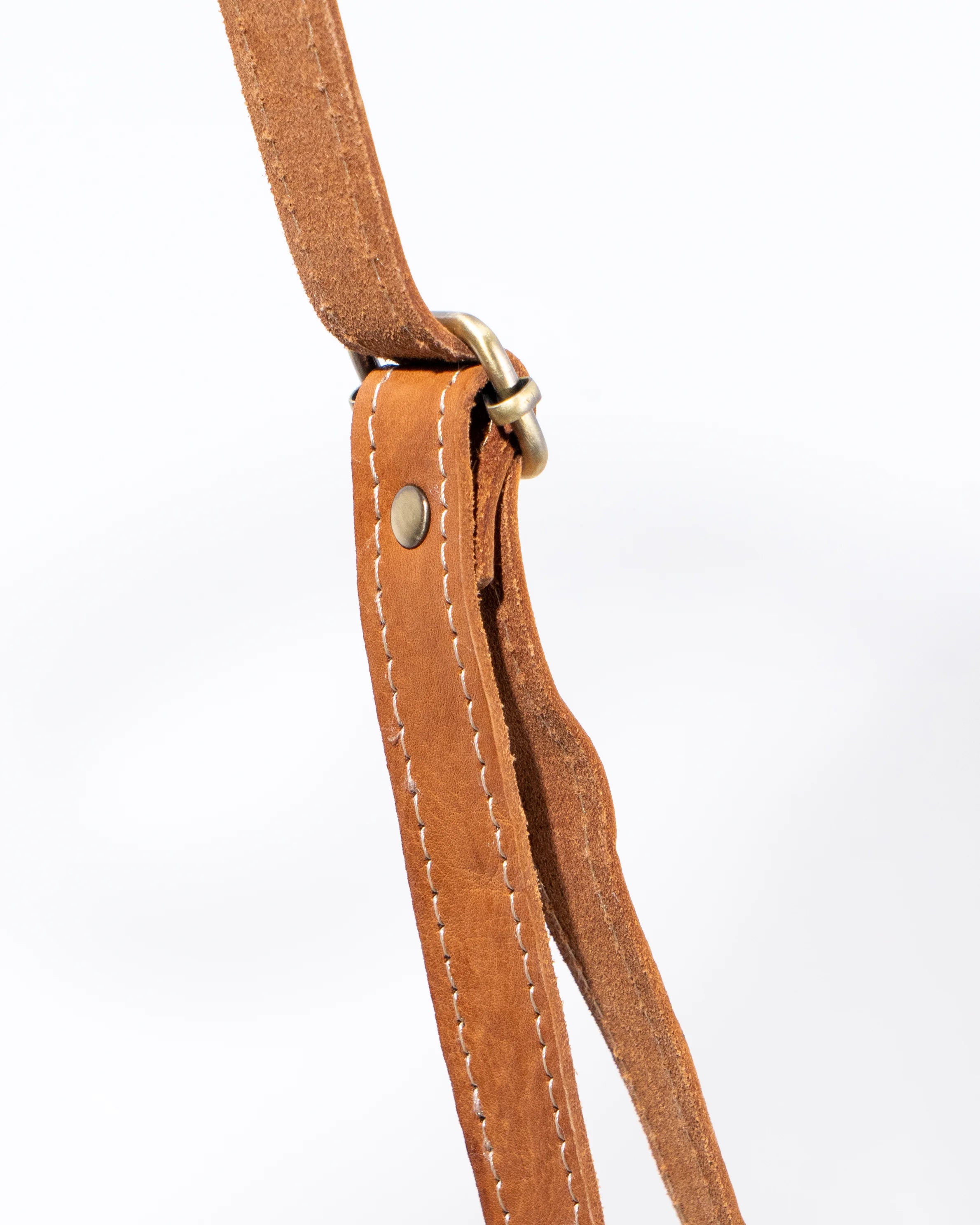 Tan Leather Fringe Crossbody Bag