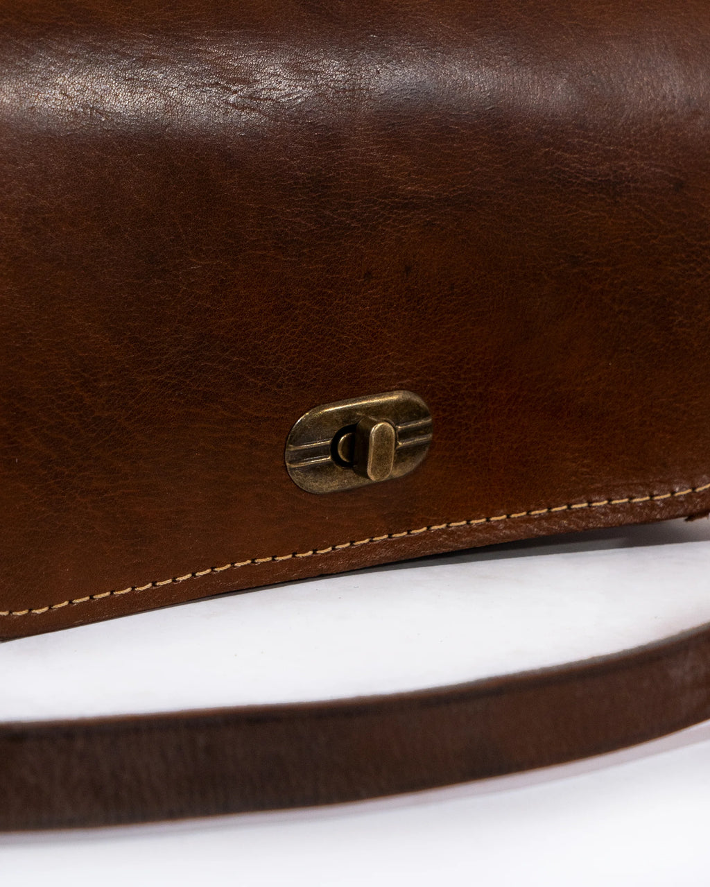 Brown Leather Mini Crossbody Bag