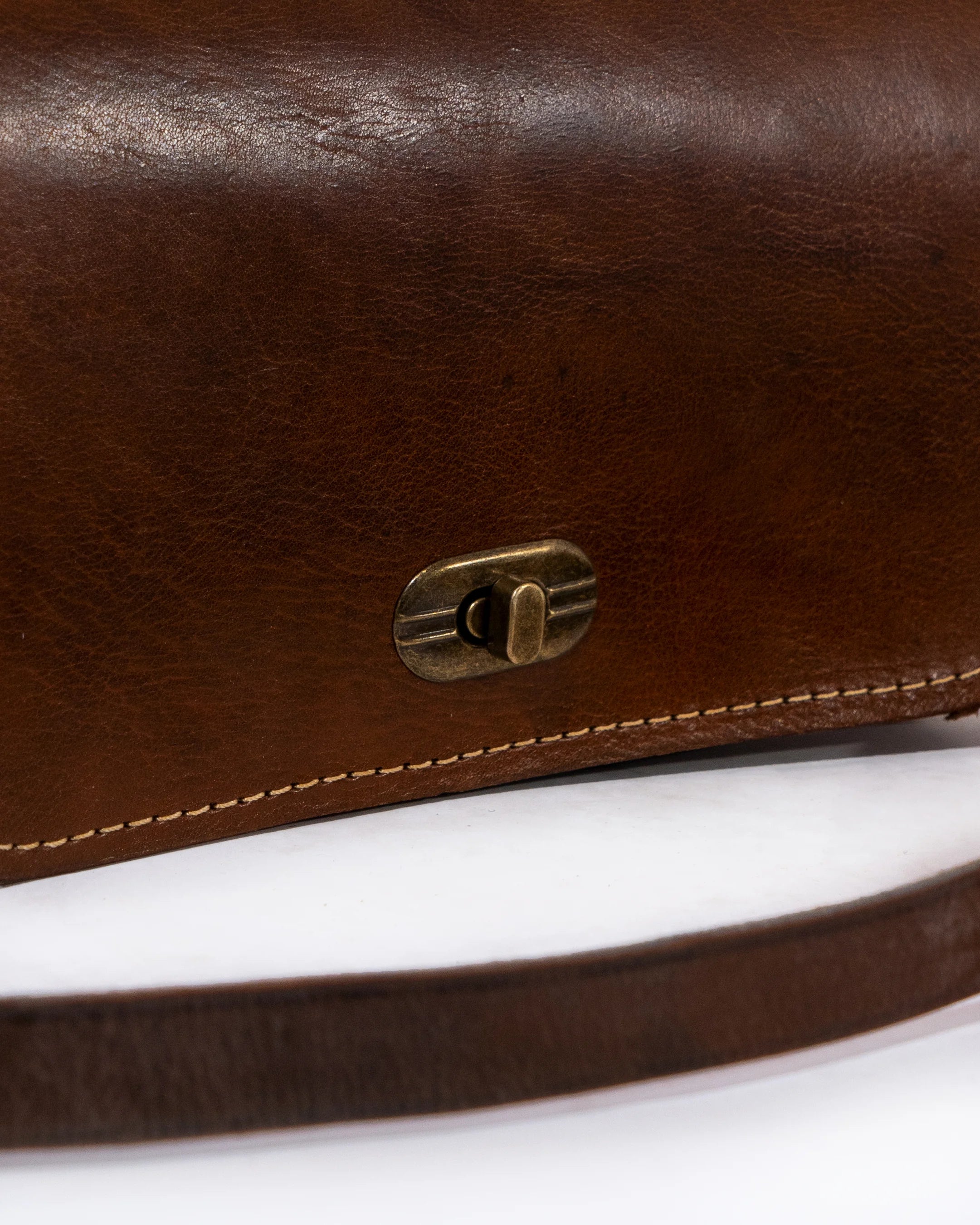 Brown Leather Mini Crossbody Bag
