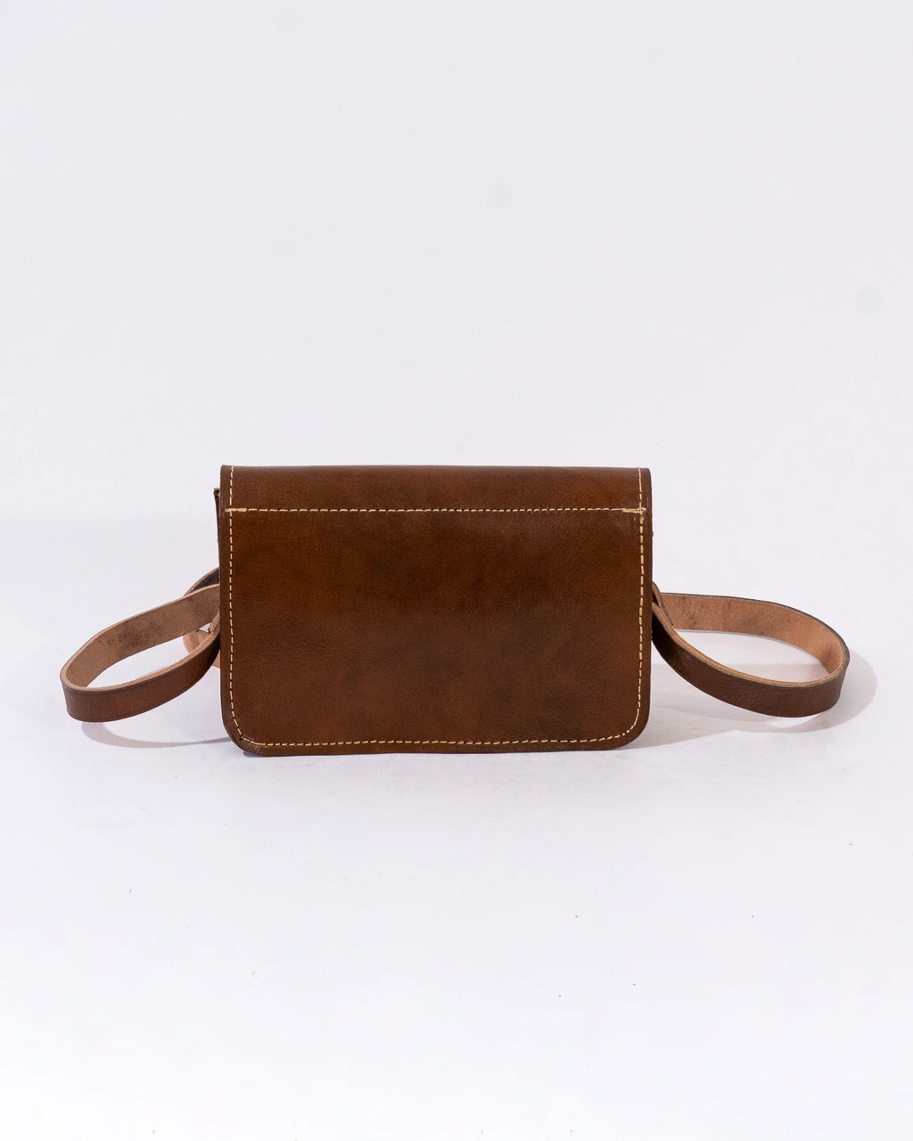 Brown Leather Mini Crossbody Bag