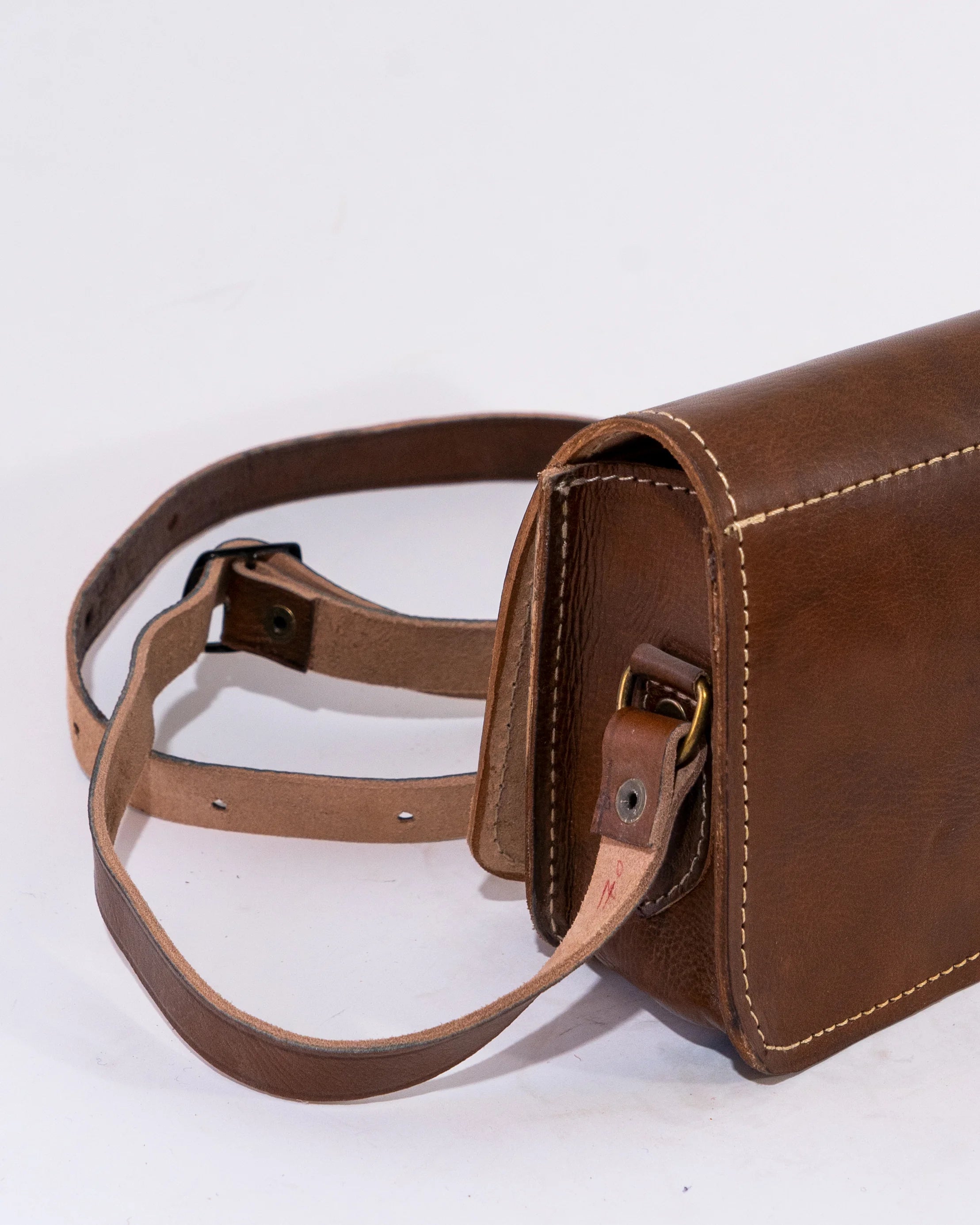 Brown Leather Mini Crossbody Bag
