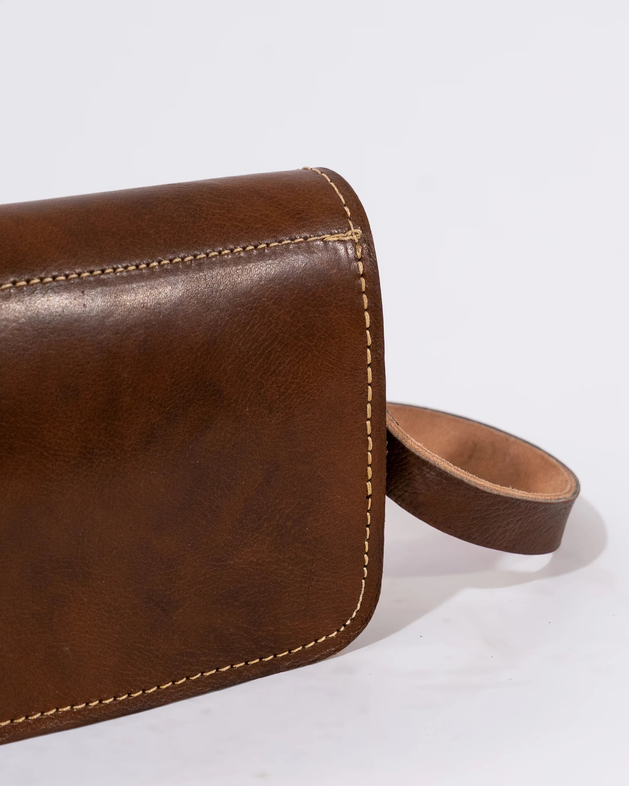 Brown Leather Mini Crossbody Bag