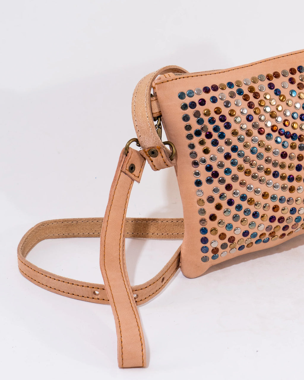 Natural Leather Mini Crossbody Bag