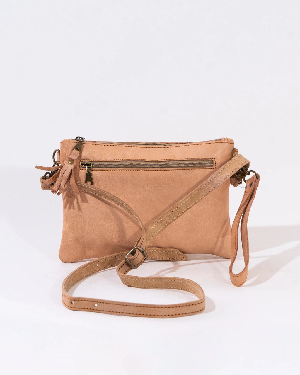 Natural Leather Mini Crossbody Bag