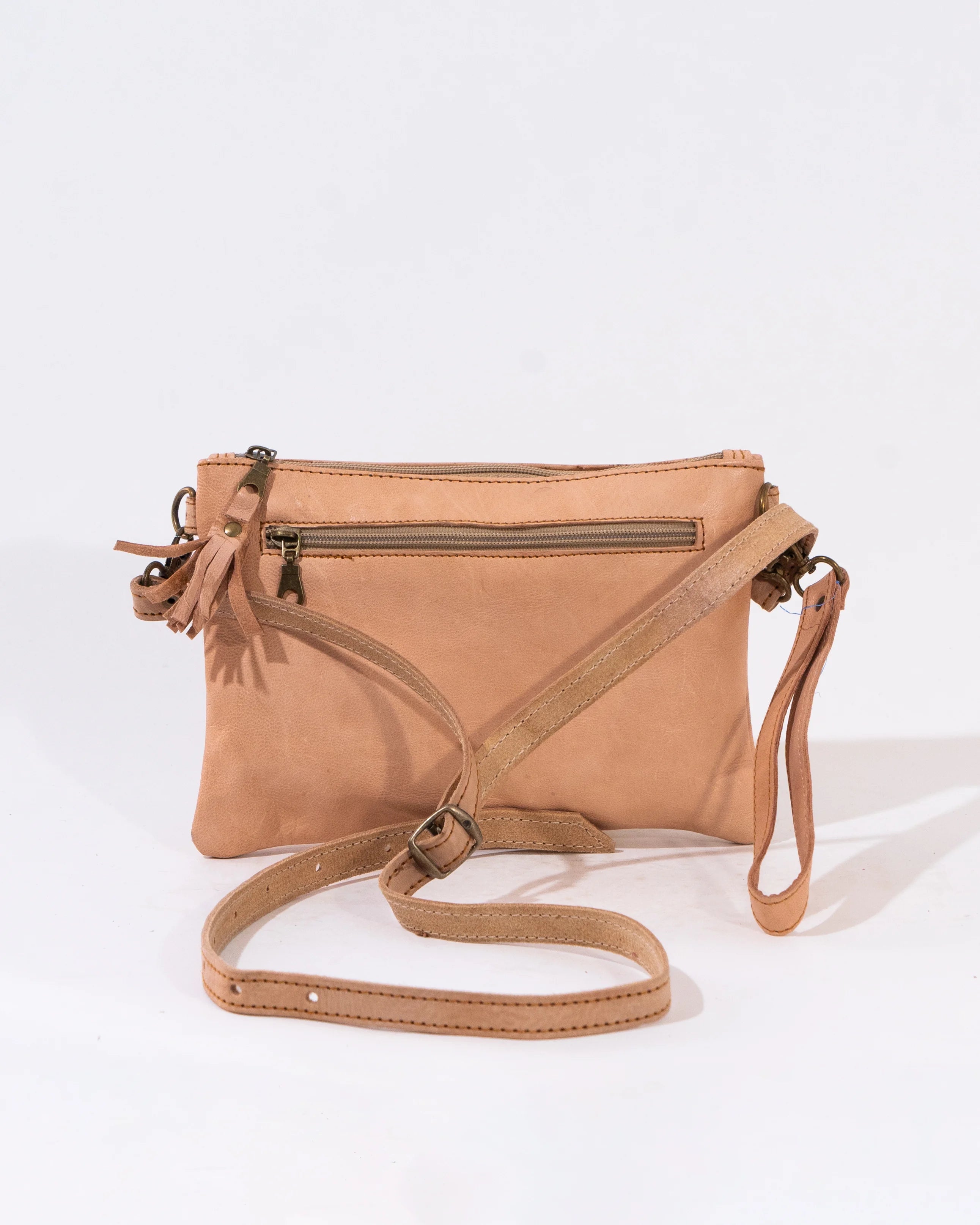 Natural Leather Mini Crossbody Bag